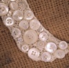 Lace collar necklace with vintage pearl buttons