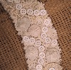 Lace collar necklace with vintage pearl buttons